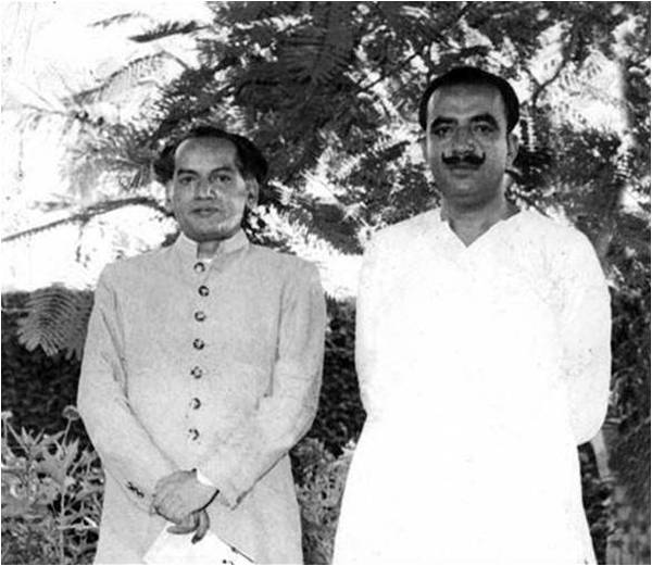 Rasool Bux Talpur with Faiz (1955)