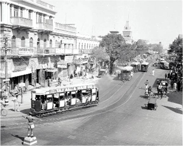 Tramway to Bohri Bazaar, Karachi (circa 1950)