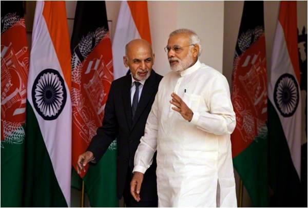 What is Ashraf Ghani doing in Delhi?