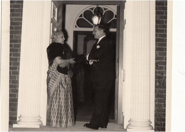Indian and Pakistani High Commissioners at Pakistan House, London (1960)
