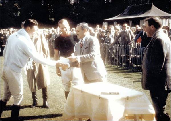 The Duke of Edinburgh and Pakistan's High Commissioner at polo (1959)