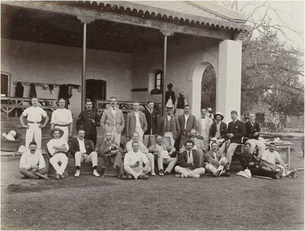 A cricket match, Peshawar, 1896