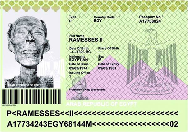 The pharaoh with a passport