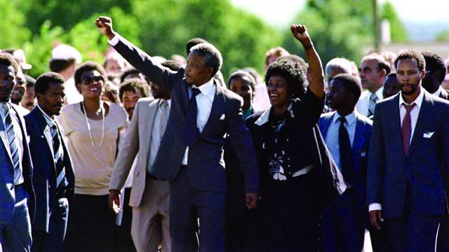 Nelson Mandela’s prison release (1990)