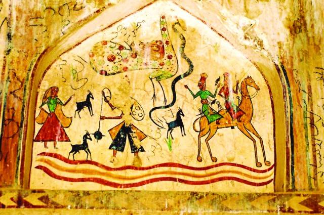 Representations of Sasui and Punhun in Sindhi Tombs