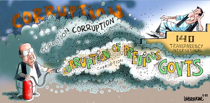 The PTI’s public narrative is built around the theme of corruption by the PPP and PMLN.
