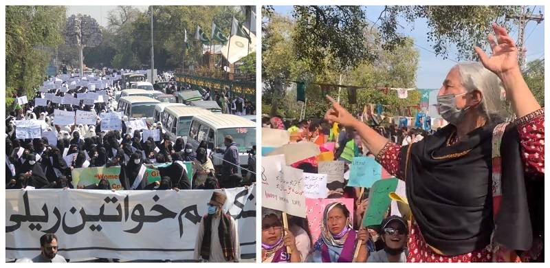 Aurat Marchers Face Hostility From Religious Parties While Authorities Act As Silent Spectator