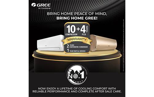 Gree Offers 10 Years Of Peace Of Mind