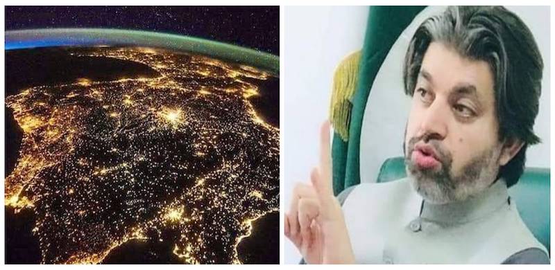 Fake: PTI Leader Shares Space Station Photo Taken By NASA Claiming It To Be From Peshawar Jalsa