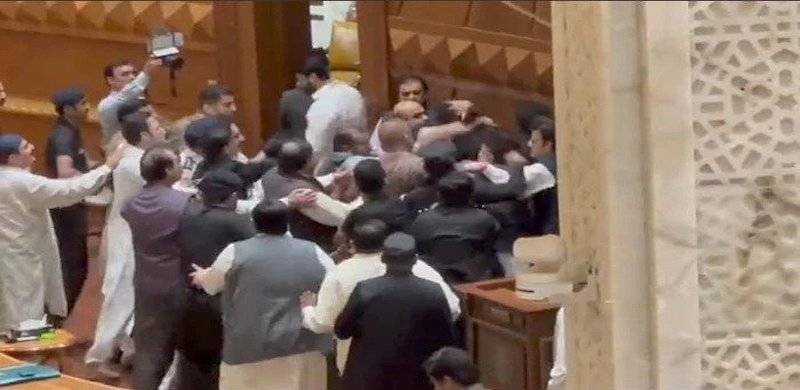 PTI MPAs Torture Deputy Speaker Inside Punjab Assembly While Protesting Against Dissidents