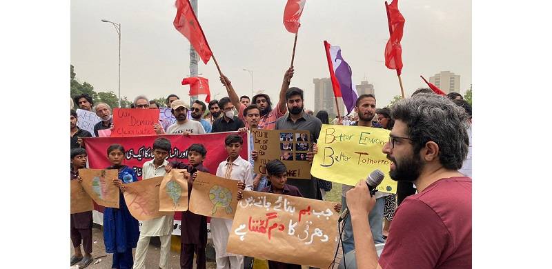 Amid The Heat Wave Protesters Led By AWP Are Demanding Urgent Climate Action In Islamabad