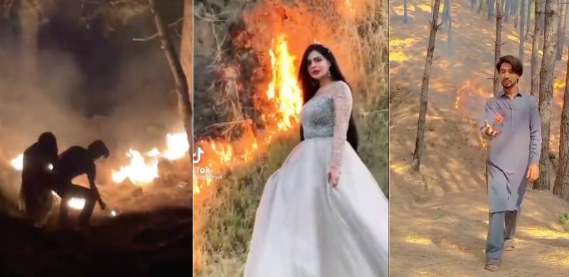 Model Starts Fire At Margalla Hills For Stunt As Shocking Trend Emerges Among TikTokers