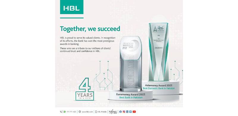 HBL Wins “Best Bank In Pakistan 2022” Award By Euromoney