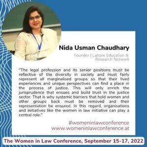 Nida Usman Chaudhary Represents Pakistan at 3rd International Women in Law Conference In Vienna