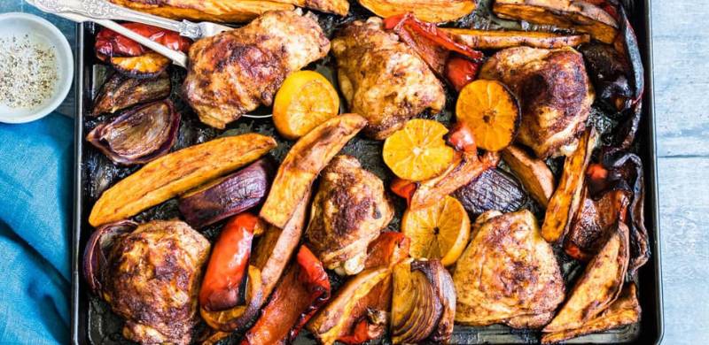 Bhook On A Budget: Fuss Free One Pan Chicken And Sweet Potato Dinner