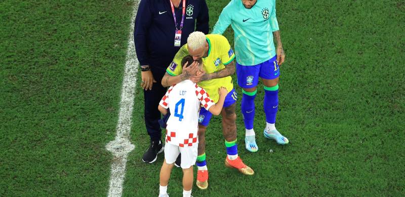 Clip Of Ivan Perisic's Son Comforting Neymar After Brazil World Cup Defeat Goes Viral