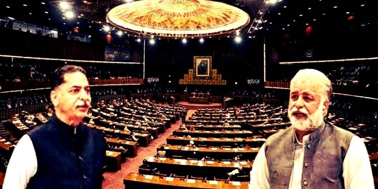 Physical Altercation Between PMLN Ministers On National Assembly Floor Narrowly Avoided