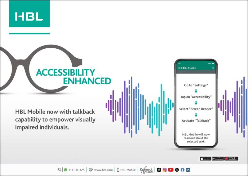 World Sight Day: HBL Mobile Becomes Pakistan's First Mobile Banking App for Visually Impaired Individuals