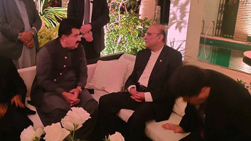 Elections 2024: Zardari, Sanjrani Discuss Political Situation
