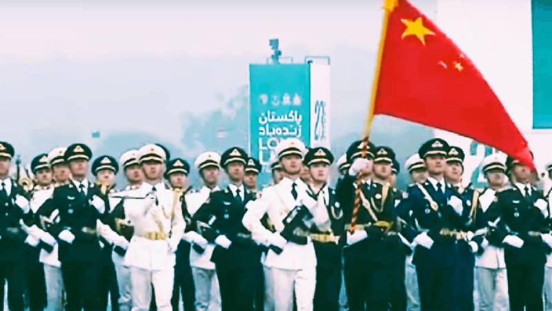 Chinese Troops March During Pakistan Day Parade