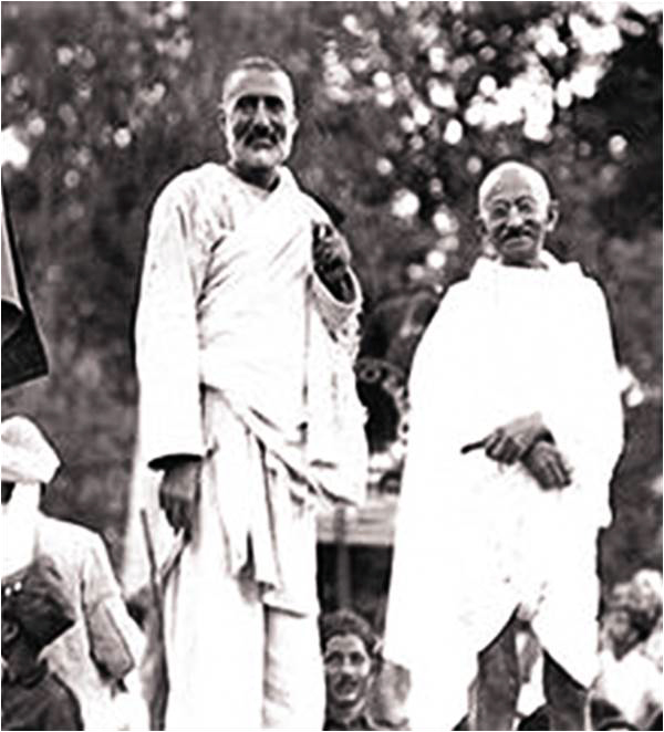 Gandhi's belief in nonviolence inspired Bacha Khan's own Khudai Khidmatgaar Movement