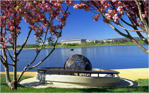 Canberra is built around an artificial lake
