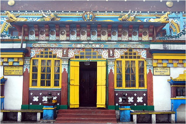 A colourful monastery in Darjeeling