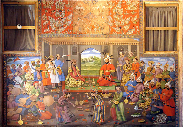 Iran's Shah Tahmasp I and Humayun. From Chehel Sotoun Palace, Isfahan