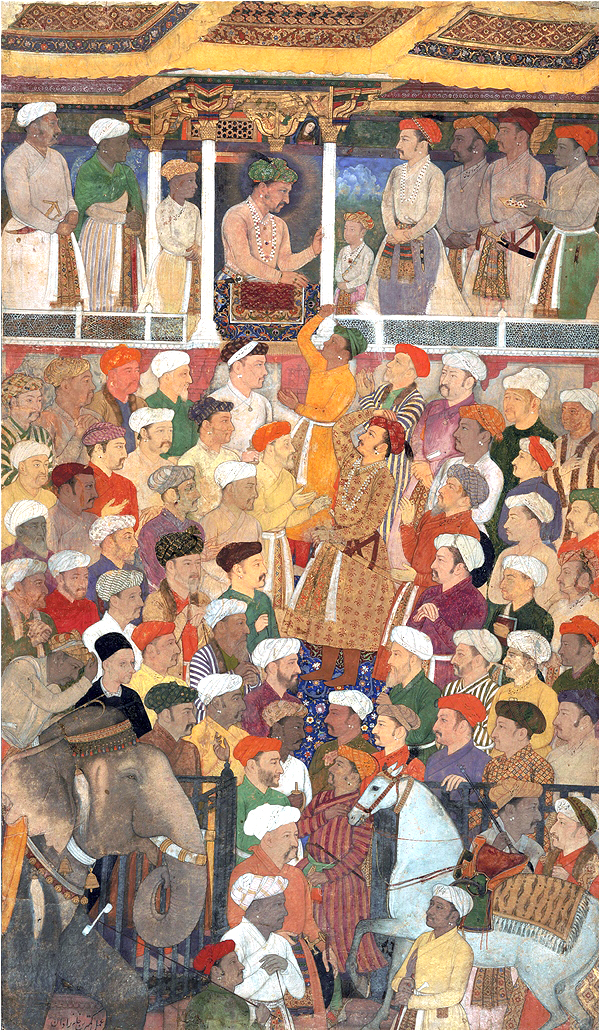 Jahangir in Darbar, from the Jahangir-nama, c. 1620. Nur Jahan ran his empire for 15 out of his total 21 years