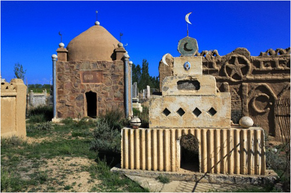 A traditional Muslim graveyard