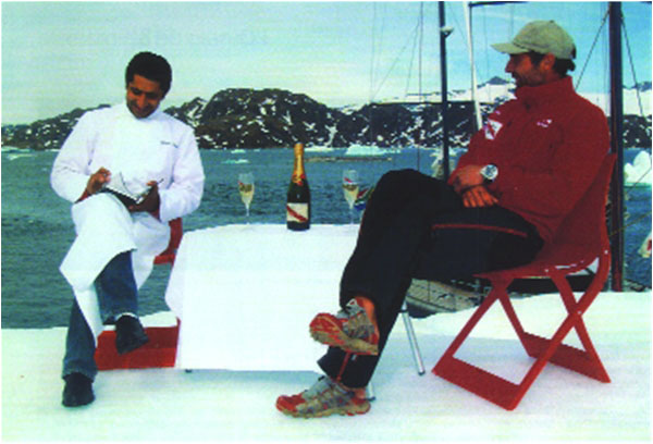 Sylvestre in Greenland with Mike Horn