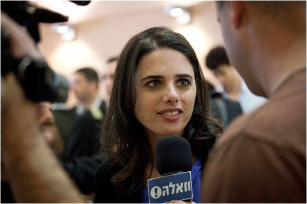Ayelet Shaked - the Israeli parliamentarian who made the controversial remark about the killing of Palestinian mothers to prevent the birth of more 'snakes'