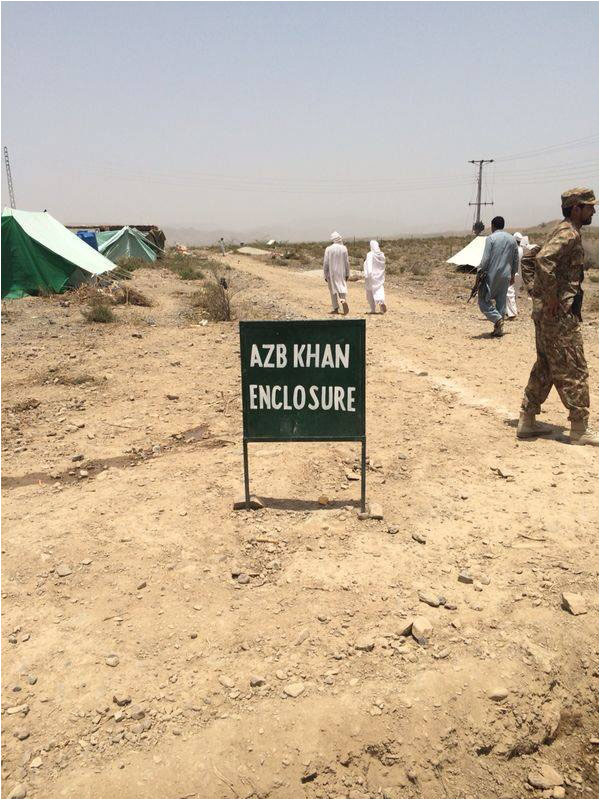 A sign post at the Azb Khan Enclosure