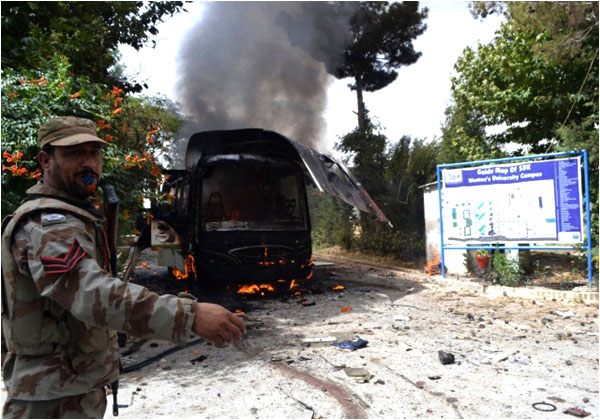 A bus carrying women university students was blown up in Quetta in June 2013
