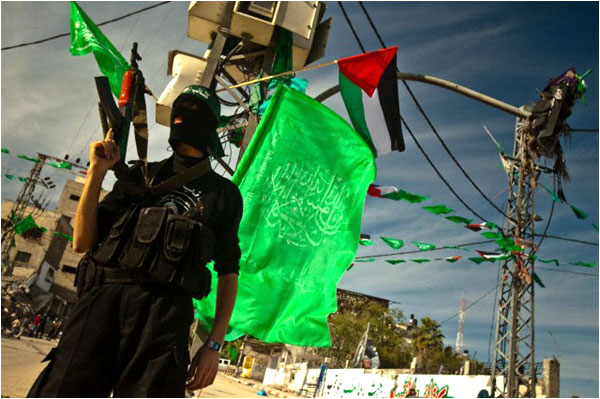 A Hamas fighter in Gaza