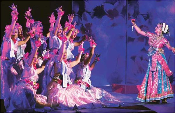 An example of the colourful nature of Ramlila Theatre