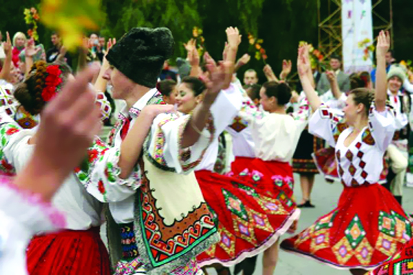 Traditional dance during Moldova's Wine Festival