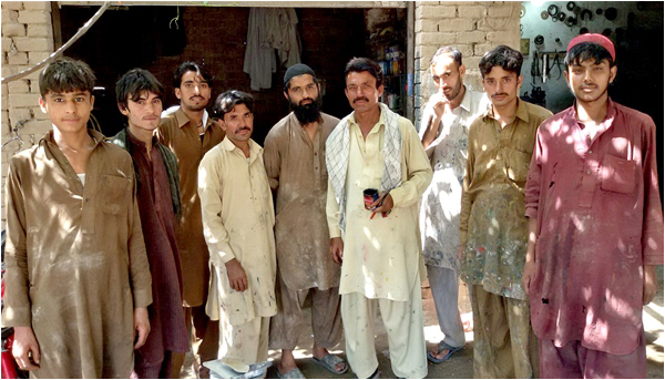 The Ustad – Alif Gul Sarhadi - with his students Photograph by Farhan Bogra