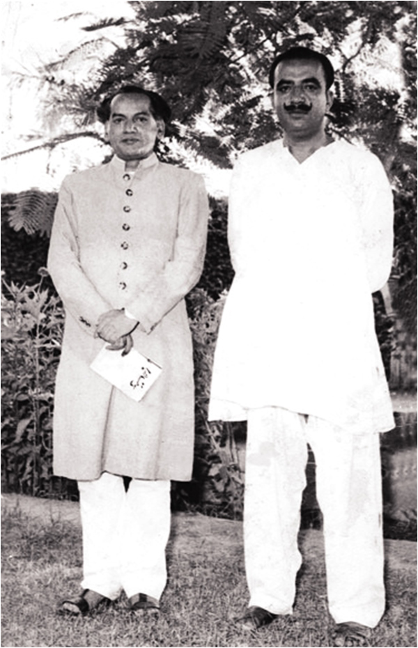 Rasool Bakhsh and Faiz Sahib 1955