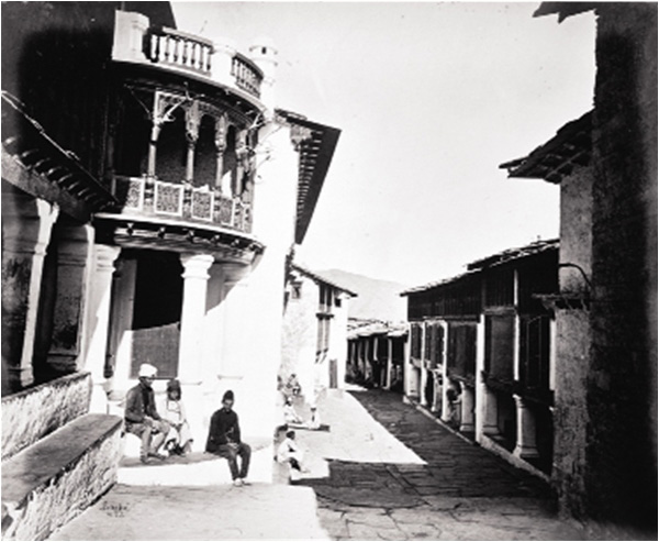British Library image of Almora Bazaar