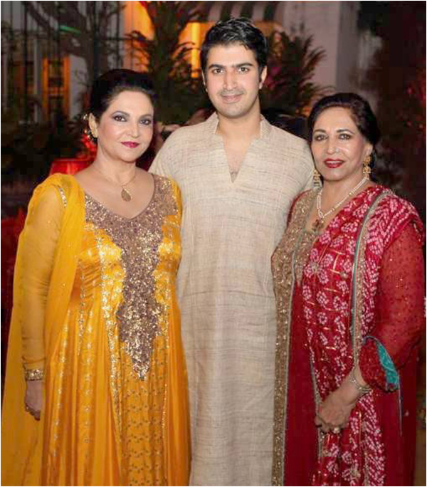 Tahira Syed with son Hasnain Bukhari, & sister Tasneem Zafar