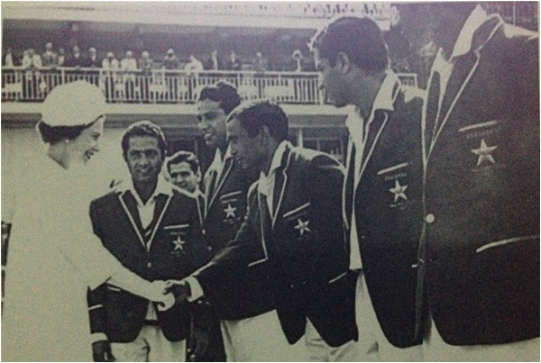 Hanif Mohammad introduces Khalid Ibadullah to the Queen at Lord's, 1967