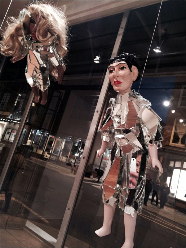 Mixed-media doll sculptures (Rachel Mason)