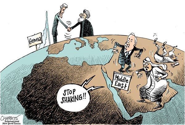 Cartoon courtesy Patrick Chappatte - The International Herald Tribune