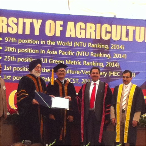 Manohar Singh Gill at University of Agriculture, Faisalabad