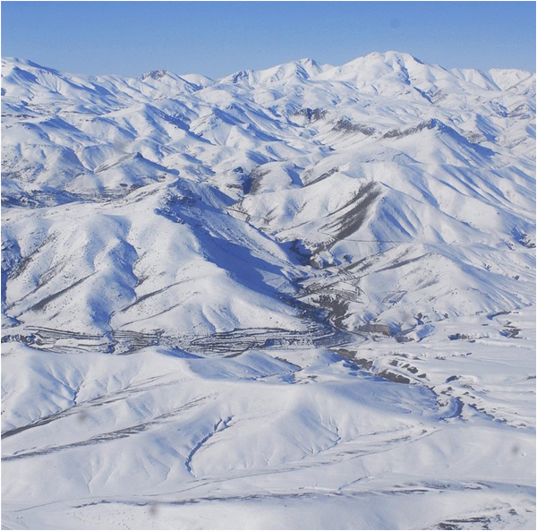 View of the Hindu Kush mountain range