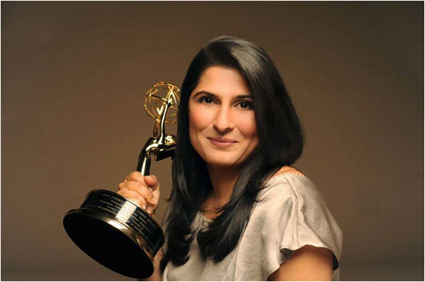 Sharmeen Obaid-Chinoy with the Emmy Award