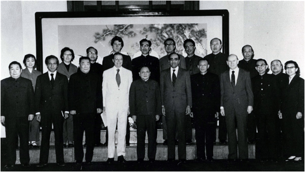 With Deng Xiaopeng and the World Bank team to incorporate China into the Bank, 1980