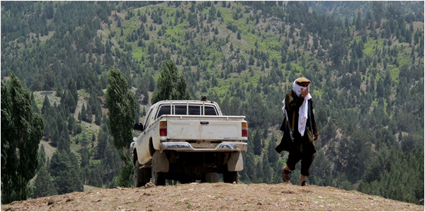 Taliban militants patrol in South Waziristan in this 2007 file photo