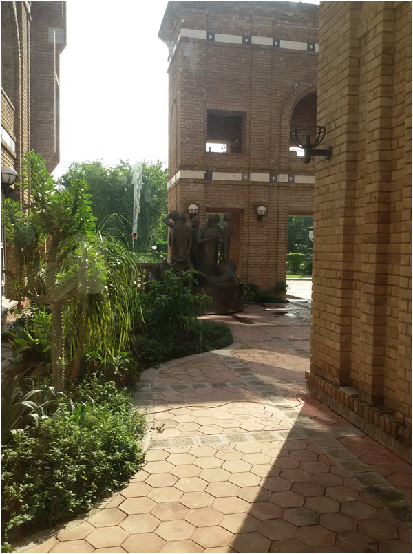 A courtyard at the PNCA, Islamabad